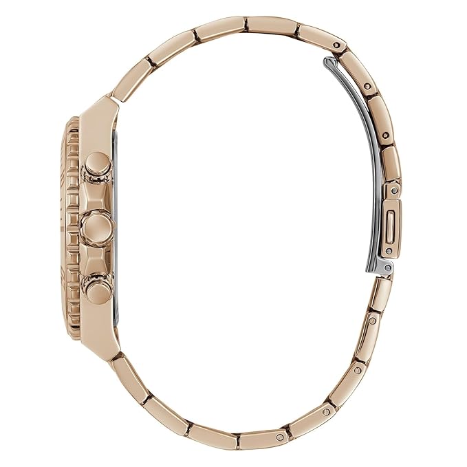 GUESS GW0696L3 watch side profile showing case depth and bracelet links