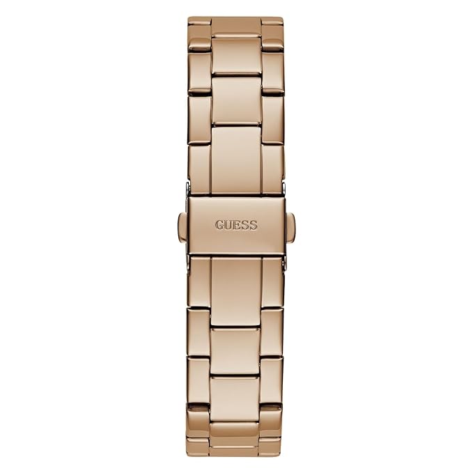 GUESS GW0696L3 rose gold three-link bracelet strap with fold-over clasp