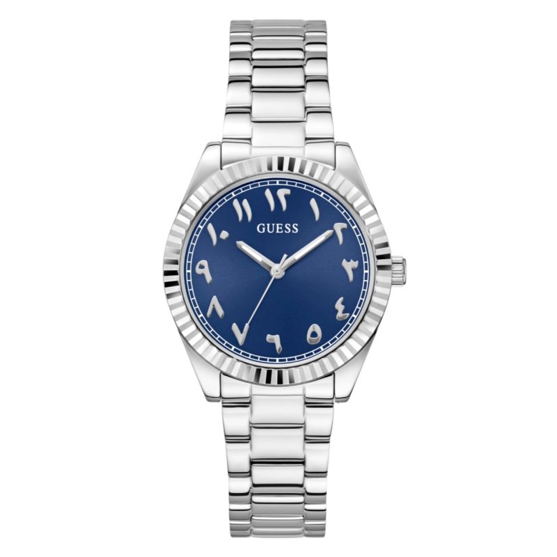 GUESS GW0735L1 women's watch with navy blue dial and stainless steel bracelet