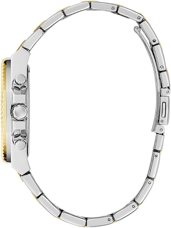 GUESS GW0769L3 side profile showing case thickness and chronograph pushers