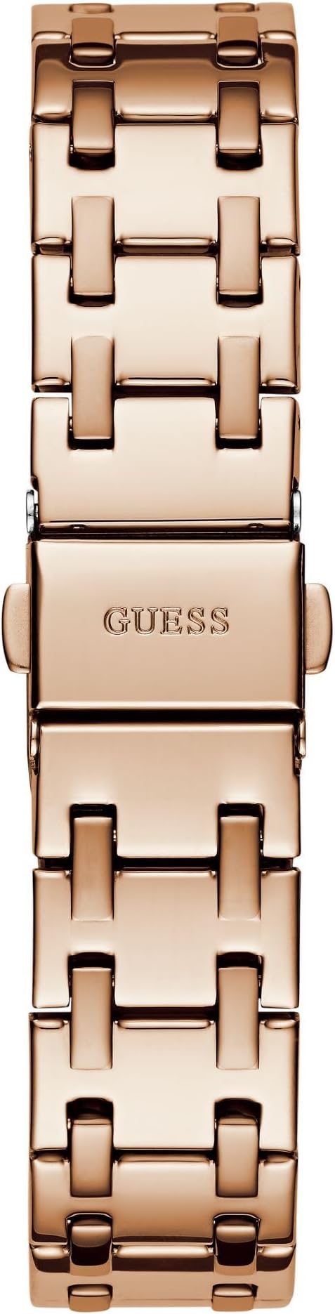 GUESS GW0770L3 rose gold bracelet strap with GUESS branding on clasp