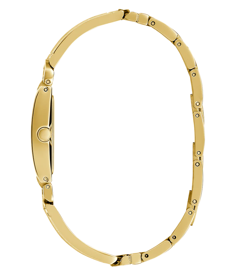 GUESS GW0807L2 gold tone chain-link bracelet back view with screws