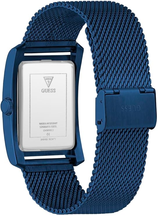 GUESS GW0898G2 caseback with water resistant specifications and mesh strap