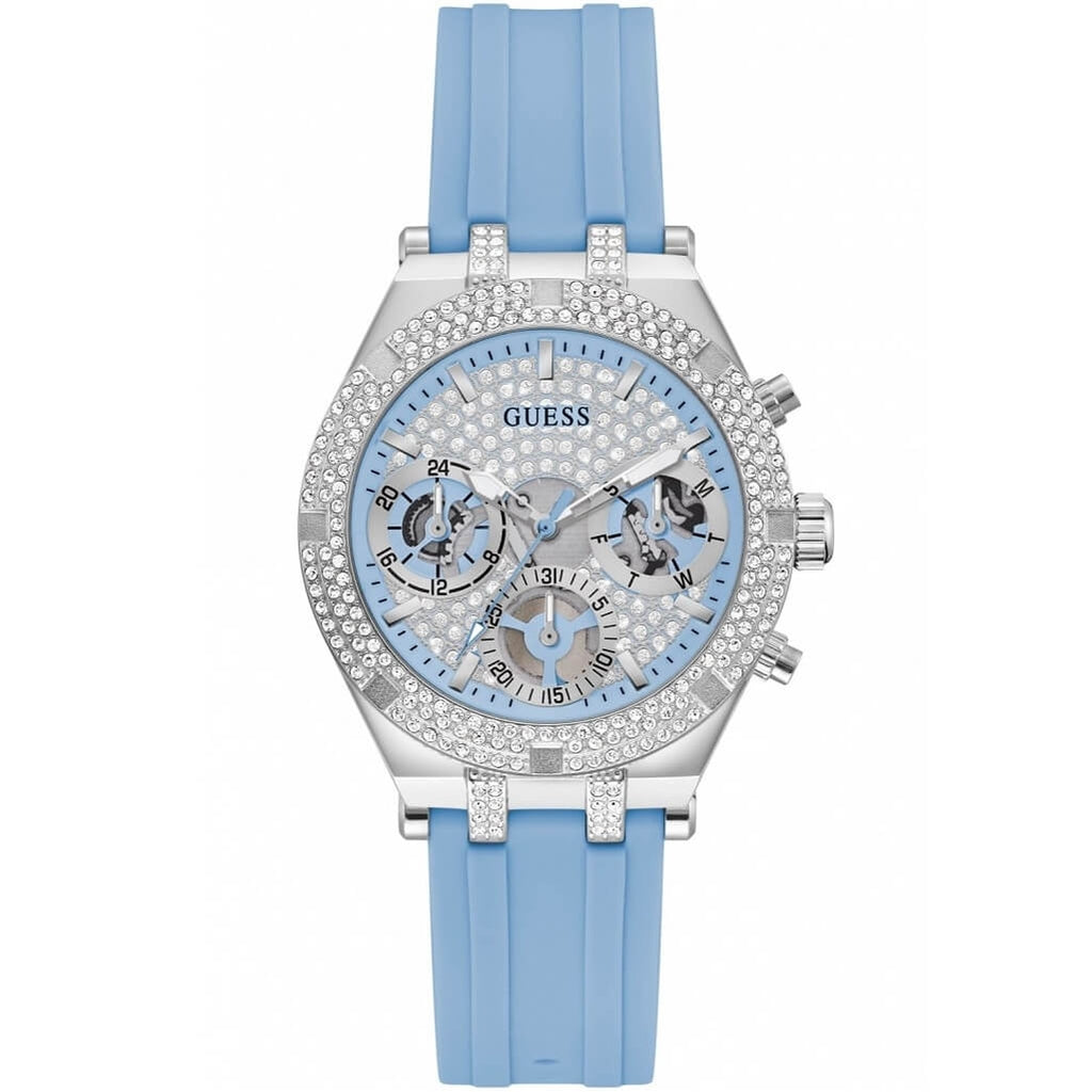 Guess Heiress Blue Silicone Strap Women’s Watch GW0407L1 - Watch