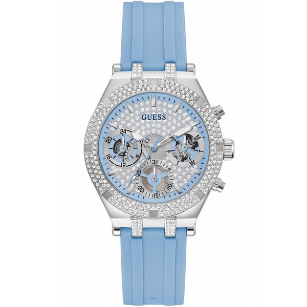 Guess Heiress Blue Silicone Strap Women’s Watch GW0407L1 - Watch