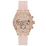 Guess Heiress Rose Gold Silicone Strap Women’s Watch GW0407L3 - Watch