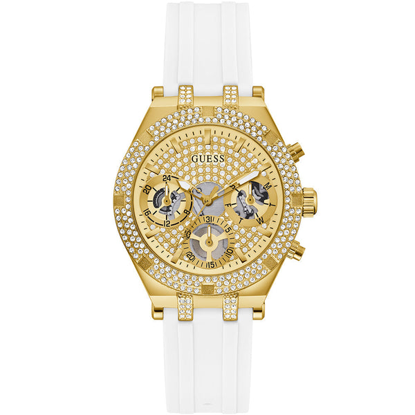 Guess Heiress White Silicone Strap Women’s Watch GW0407L2 - Watch