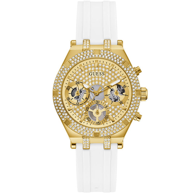 Guess Heiress White Silicone Strap Women’s Watch GW0407L2 - Watch