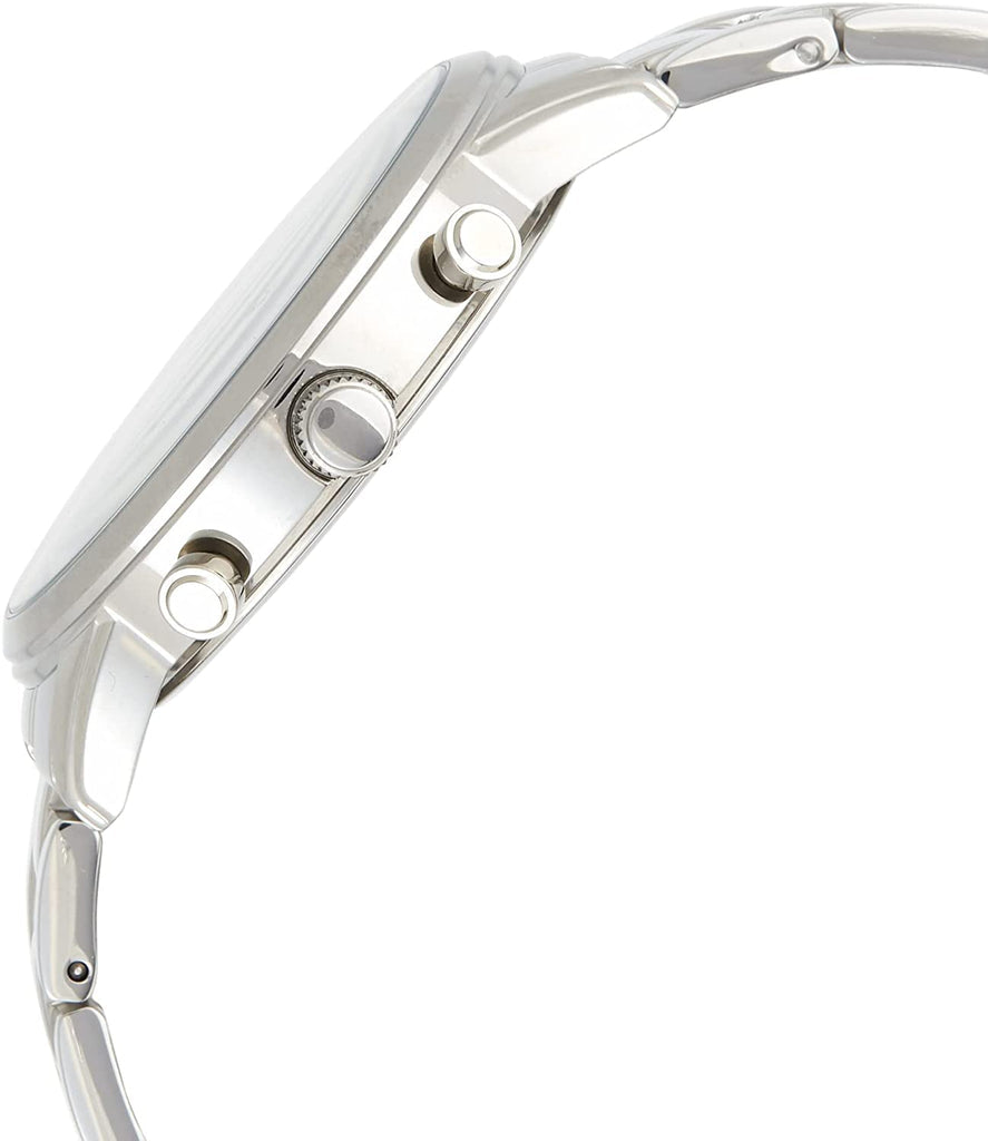 Guess Hendrix watch side view showing chronograph pushers and stainless steel case profile