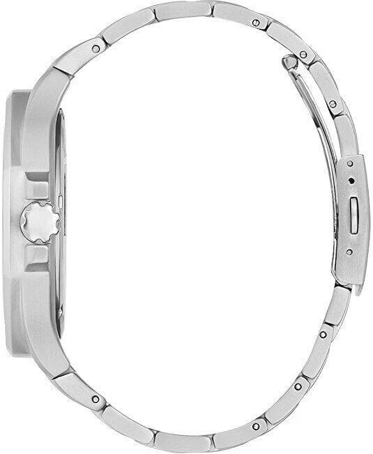 Guess King GW0497G1 side profile showing stainless steel bracelet and case thickness