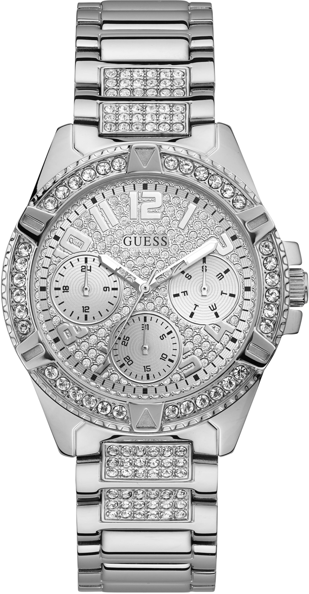 Guess Lady Frontier Quartz Crystal Silver Dial Ladies Watch W1156L1 - Watch