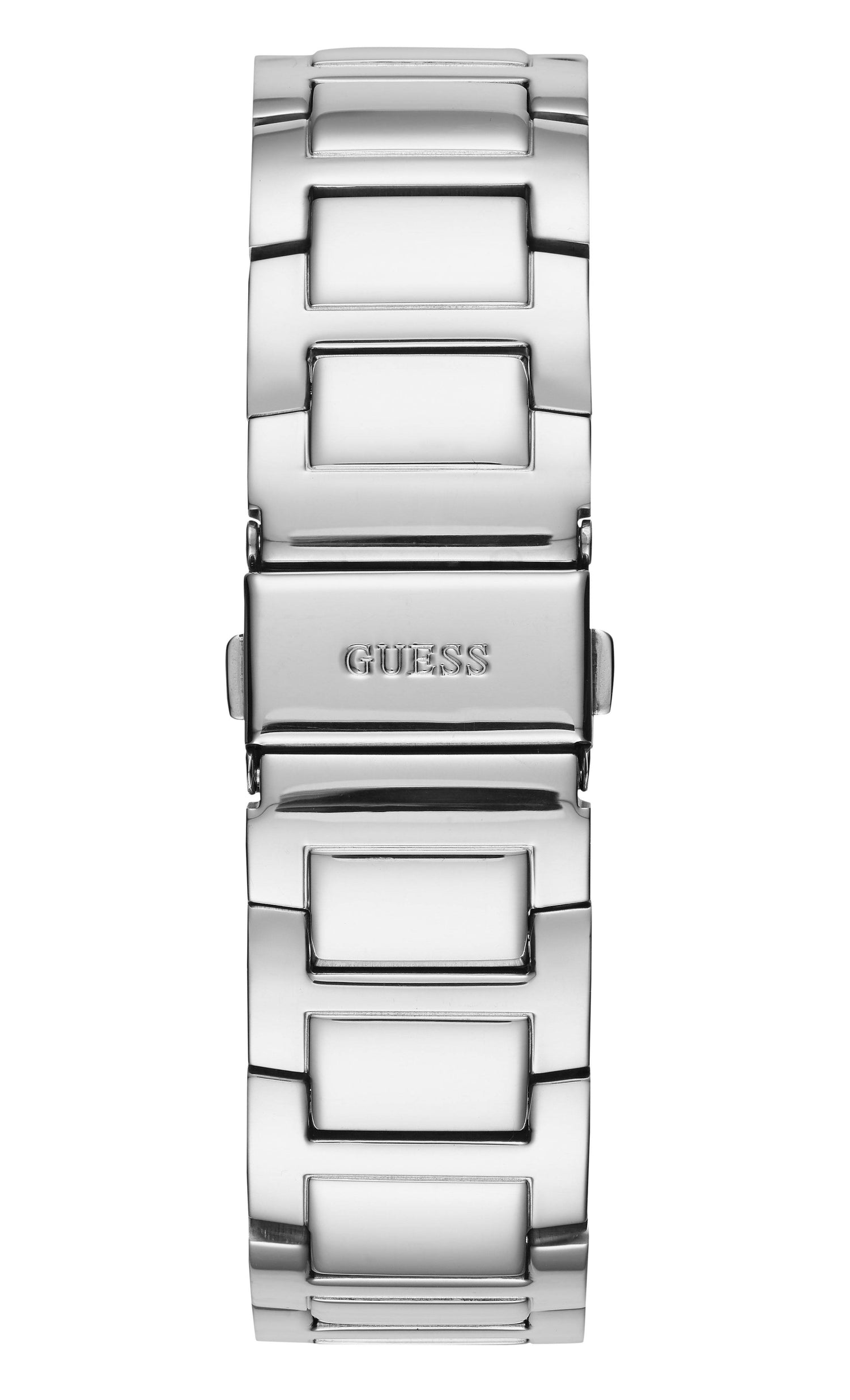 Guess Lady Frontier silver metal bracelet with crystal-embellished links and clasp