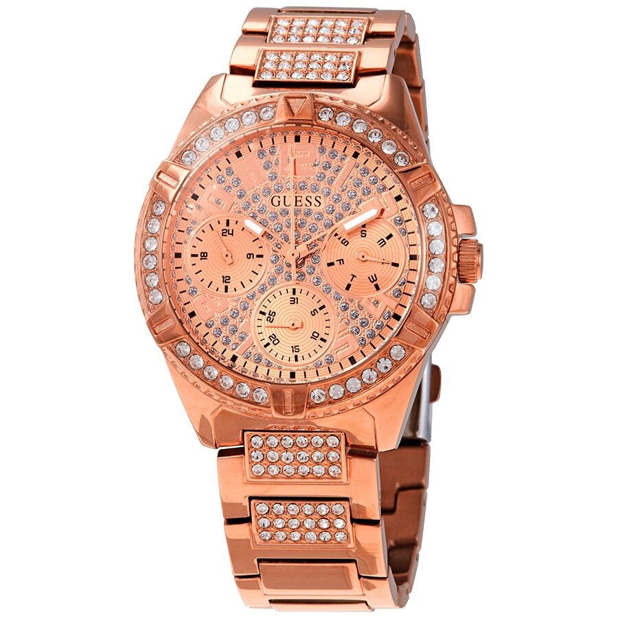 Guess Lady Frontier rose gold-tone women's watch with crystal-set bezel and dial