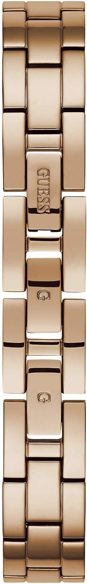 Close-up of Guess Lola rose gold plated bracelet showing link details