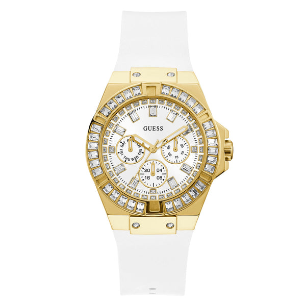 Guess Luna Gold Rubber Strap Women’s Watch W0653L3 - Watch