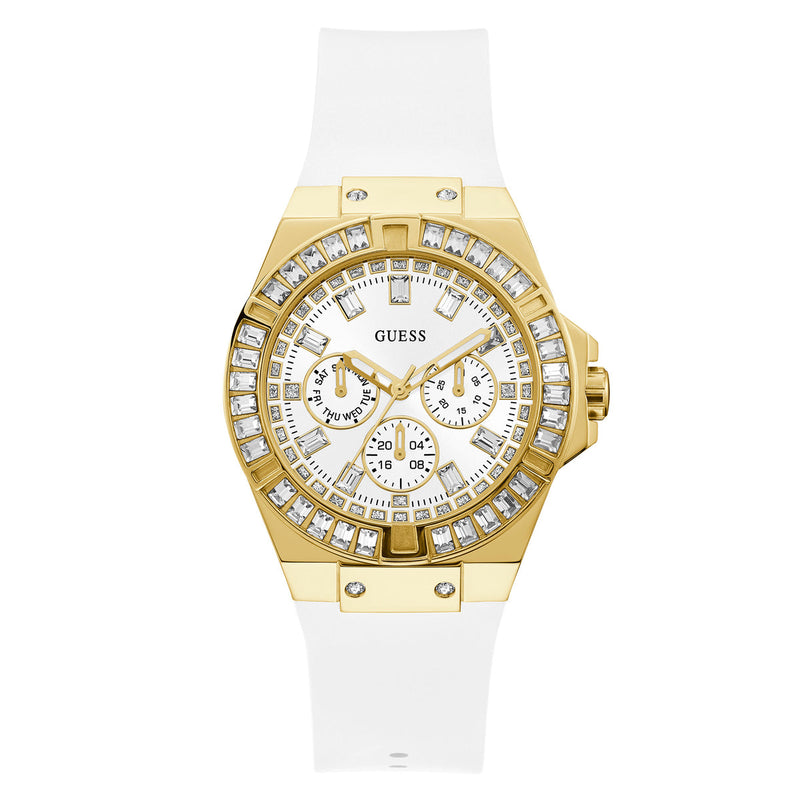 Guess Luna Gold Rubber Strap Women’s Watch W0653L3 - Watch