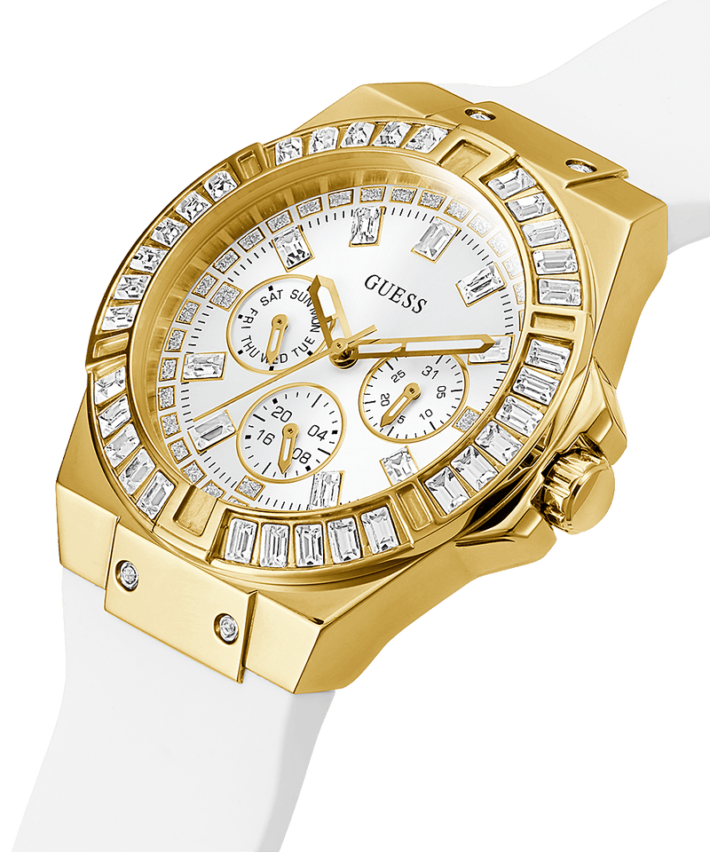 Guess Luna Gold Rubber Strap Women’s Watch W0653L3 - Watch