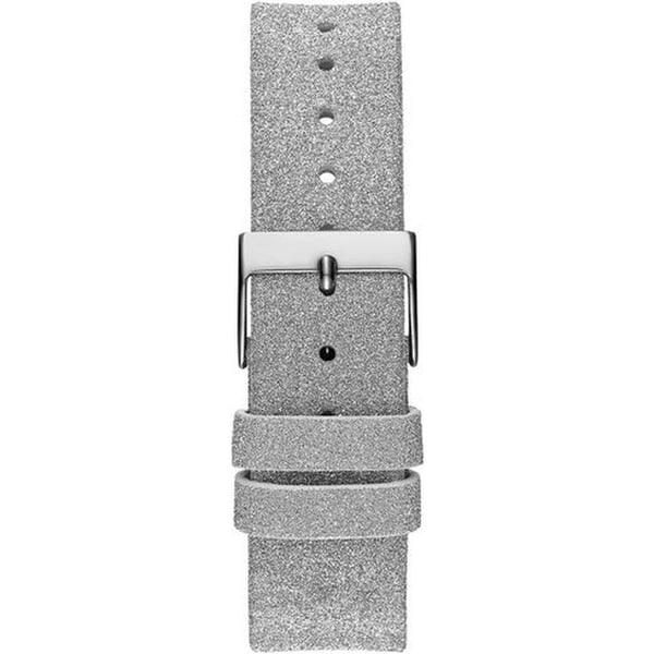 Guess Mariposa silver glitter leather strap with metal buckle closure