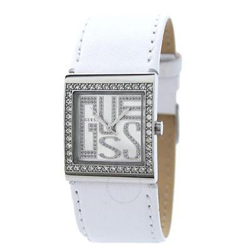 Guess Mini Graphix Quartz Silver Dial Ladies Watch W75023L2 - The Watches Men & Co