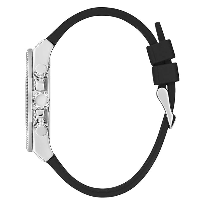 Guess Momentum watch shown on wrist from side profile view