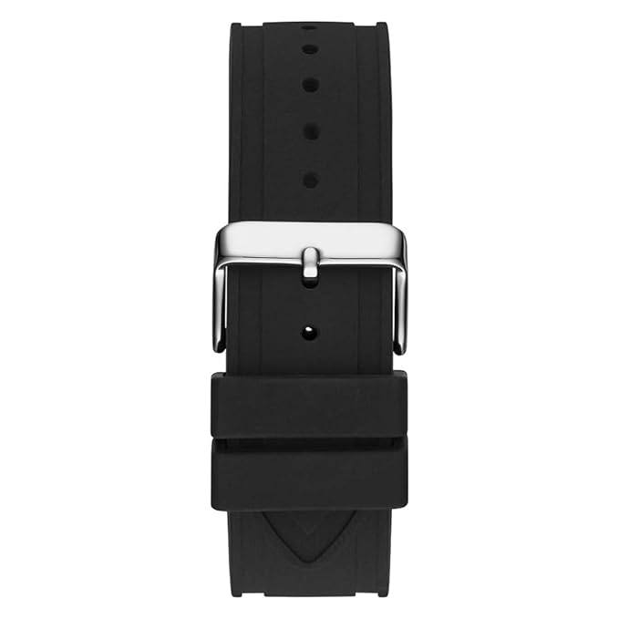 Guess Momentum watch black rubber strap with metal buckle clasp