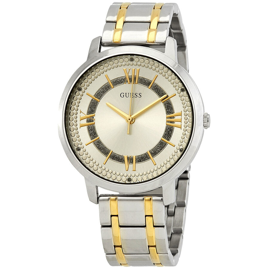 Guess Montauk Silver Dial Two-tone Ladies Watch W0933L5 - The Watches Men & CO