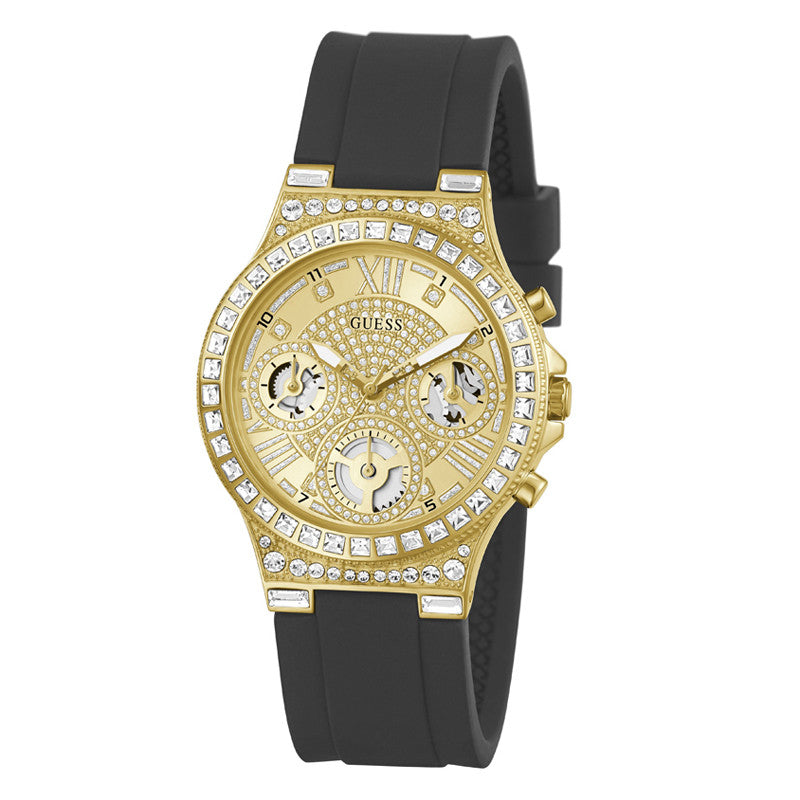 Guess Moonlight Black Silicone Strap Women’s Watch GW0257L1 - Watch