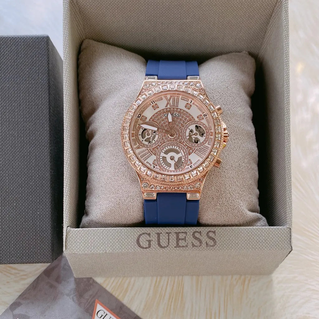 Guess Moonlight Chronograph Blue Strap Women’s Watch GW0257L3 - Watch