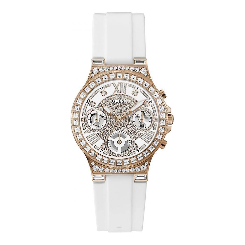 Guess Moonlight Rose Gold Silicone Strap Women’s Watch GW0257L2 - Watch