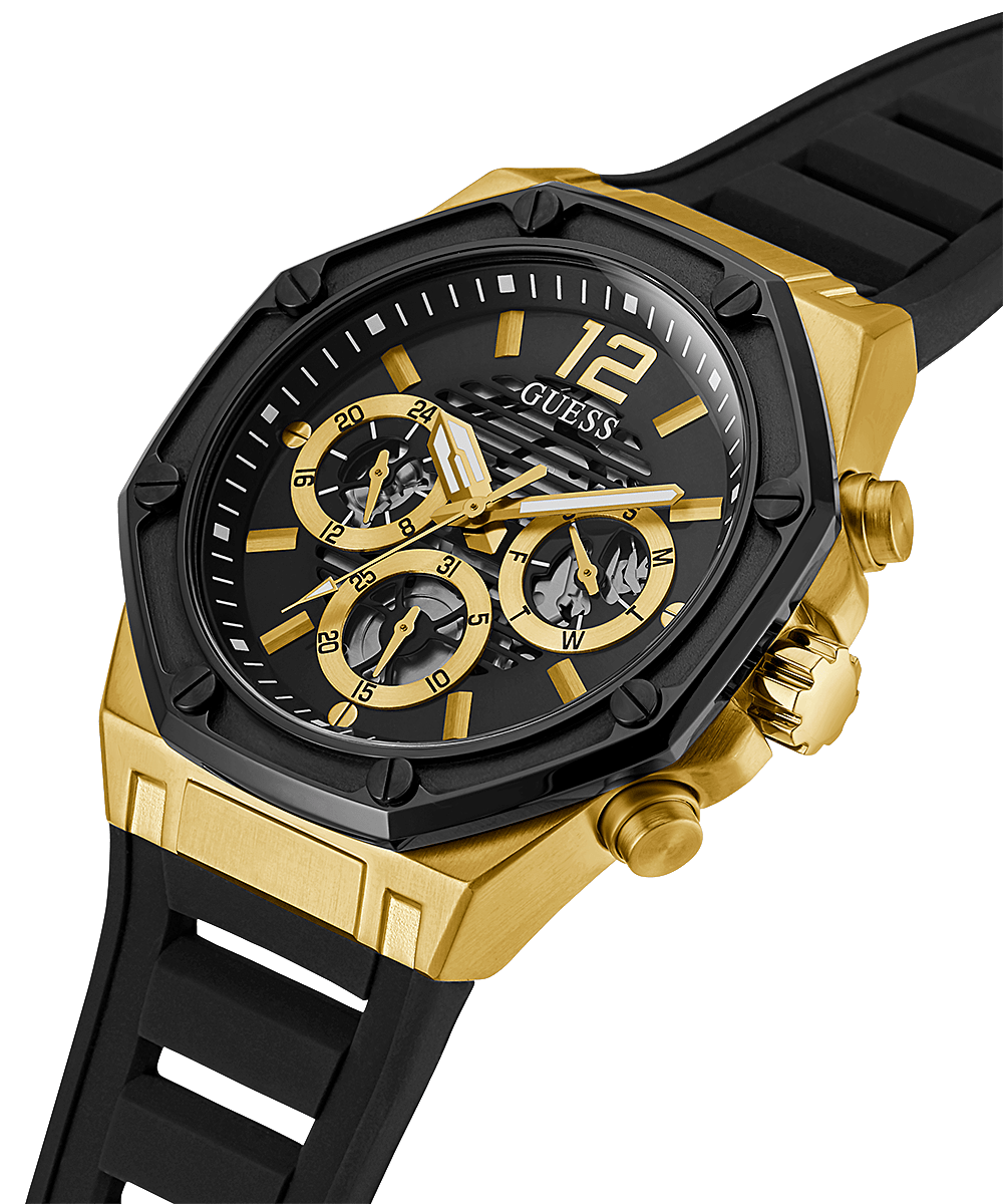 Guess Multi-function Black Silicone Men’s Watch GW0263G1 - Watch