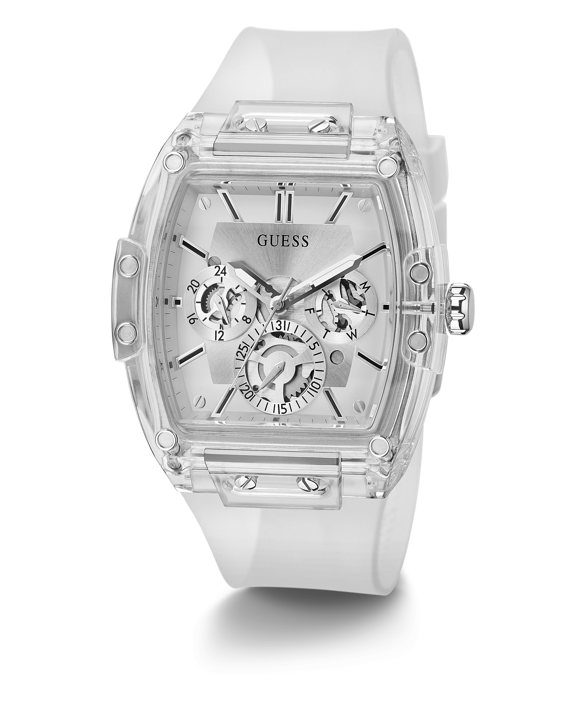 Guess Multi-function Clear PU Men’s Watch GW0203G1 - Watch