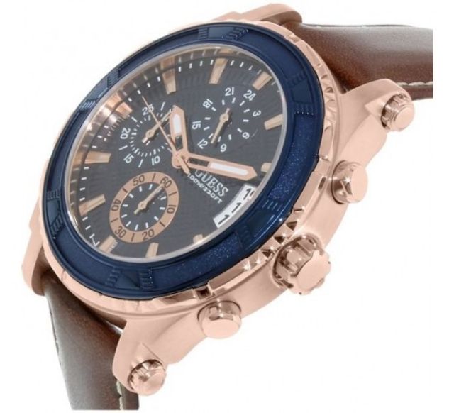 Guess Navy Round Quartz Men’s Watch W0673G3 - Watch