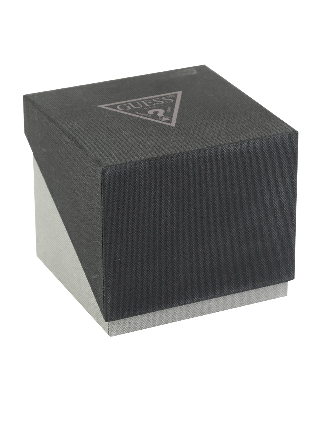 Guess brand watch box packaging with triangle logo