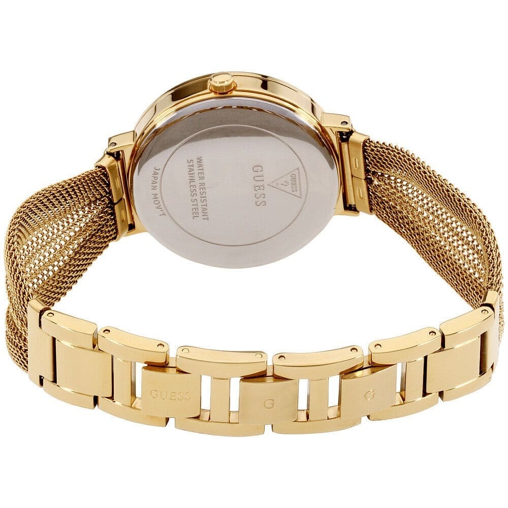 Guess Originals W1083L2 watch caseback showing water-resistant stainless steel construction