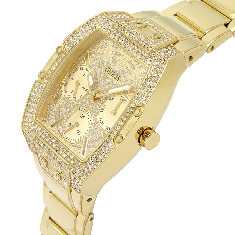 Guess Pave Gold Dial Women’s Watch GW0104L2 - Watch