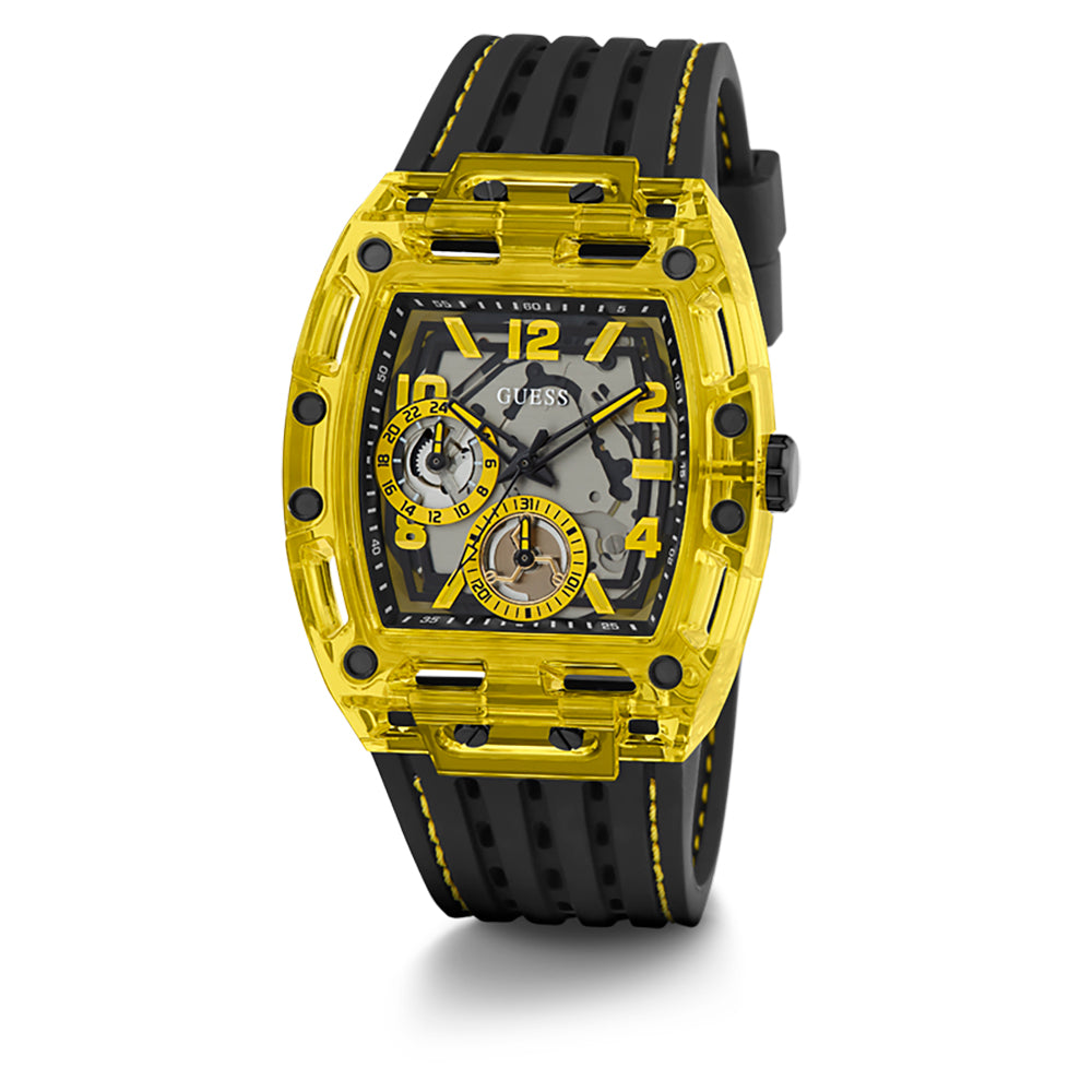 Guess Phoenix Black Silicone Strap Men’s Watch GW0499G2 - Watch