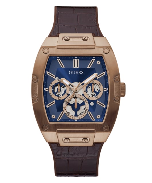 Guess Phoenix Brown Leather Men’s Watch GW0202G2 - Watch