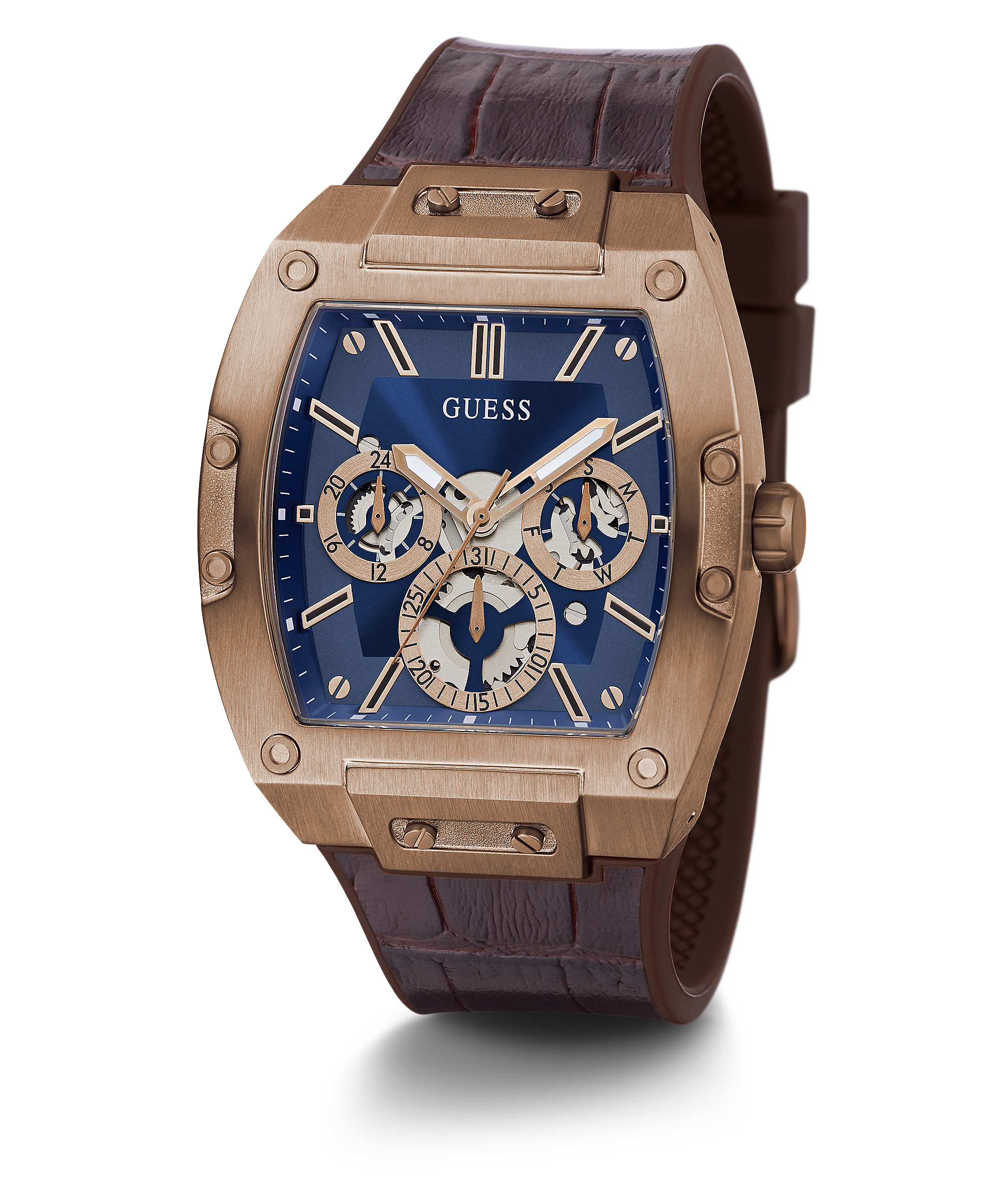 Guess Phoenix Brown Leather Men’s Watch GW0202G2 - Watch