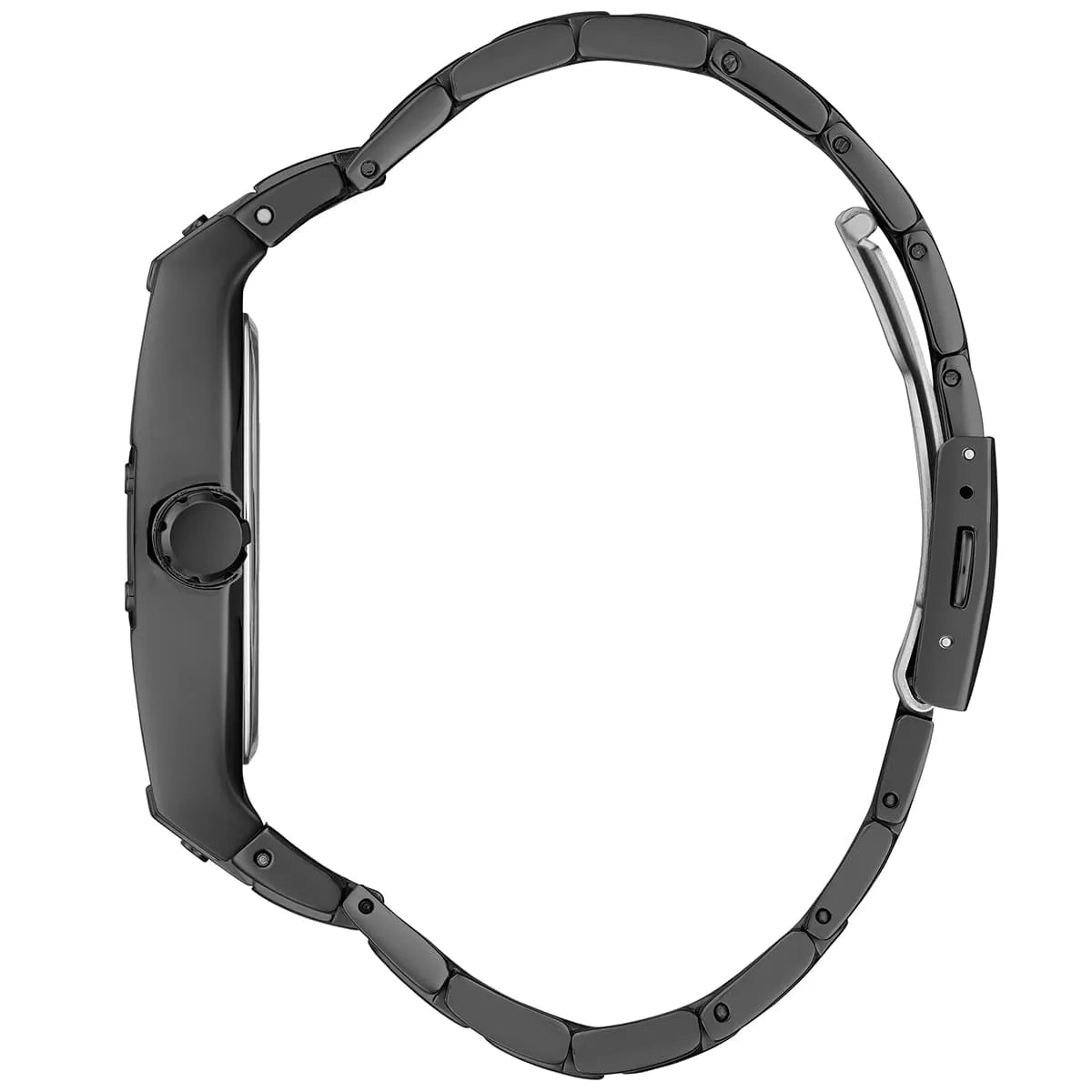 Guess Phoenix stainless steel link bracelet with push-button deployment clasp