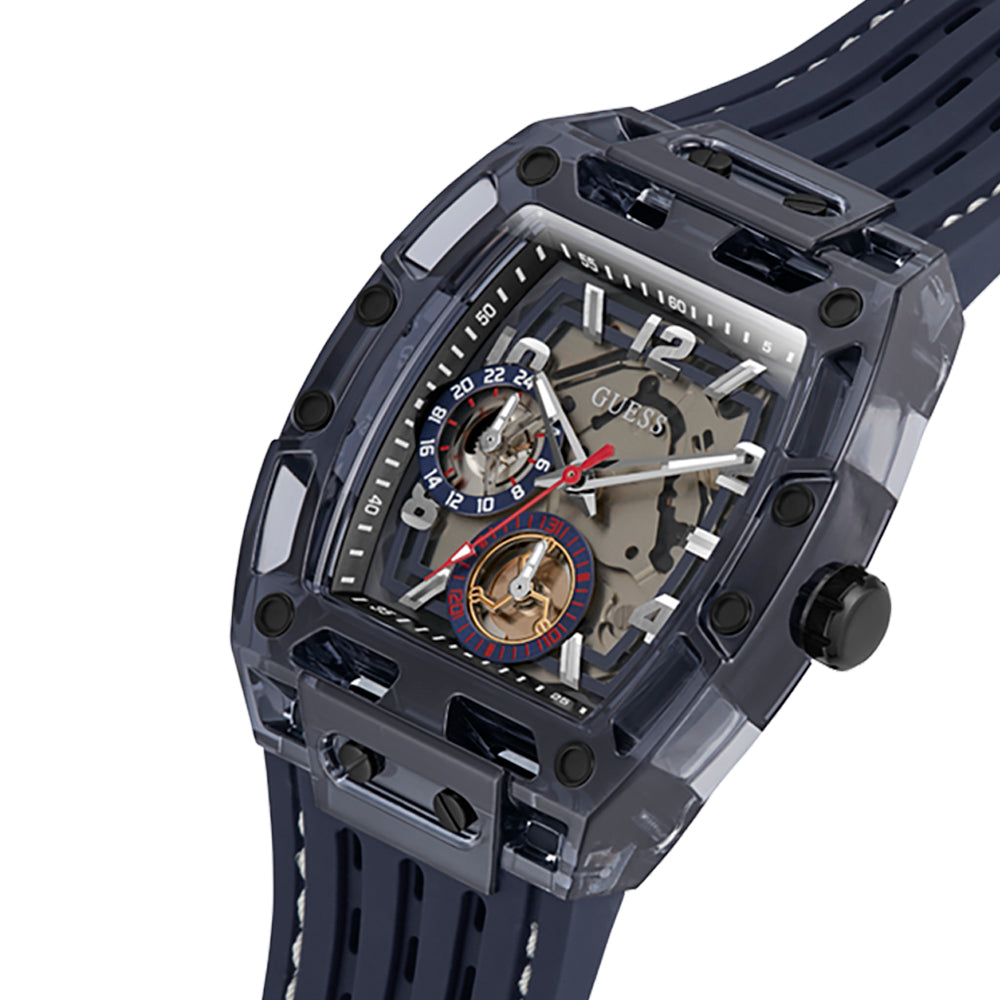 Guess Phoenix Navy Blue Silicone Men’s Watch GW0499G1 - Watch