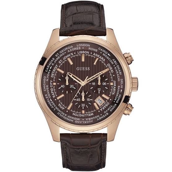 Guess Pursuit Chronograph Brown Dial Men's Watch  W0500G3 - The Watches Men & CO