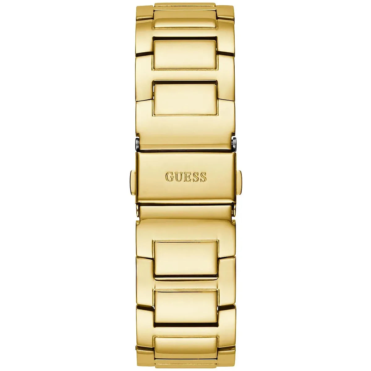 Guess Queen women's watch caseback showing stainless steel back plate