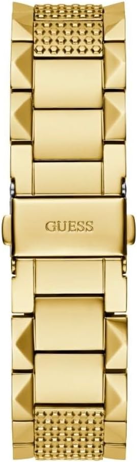 Guess Rebel gold tone watch bracelet with textured and polished link details