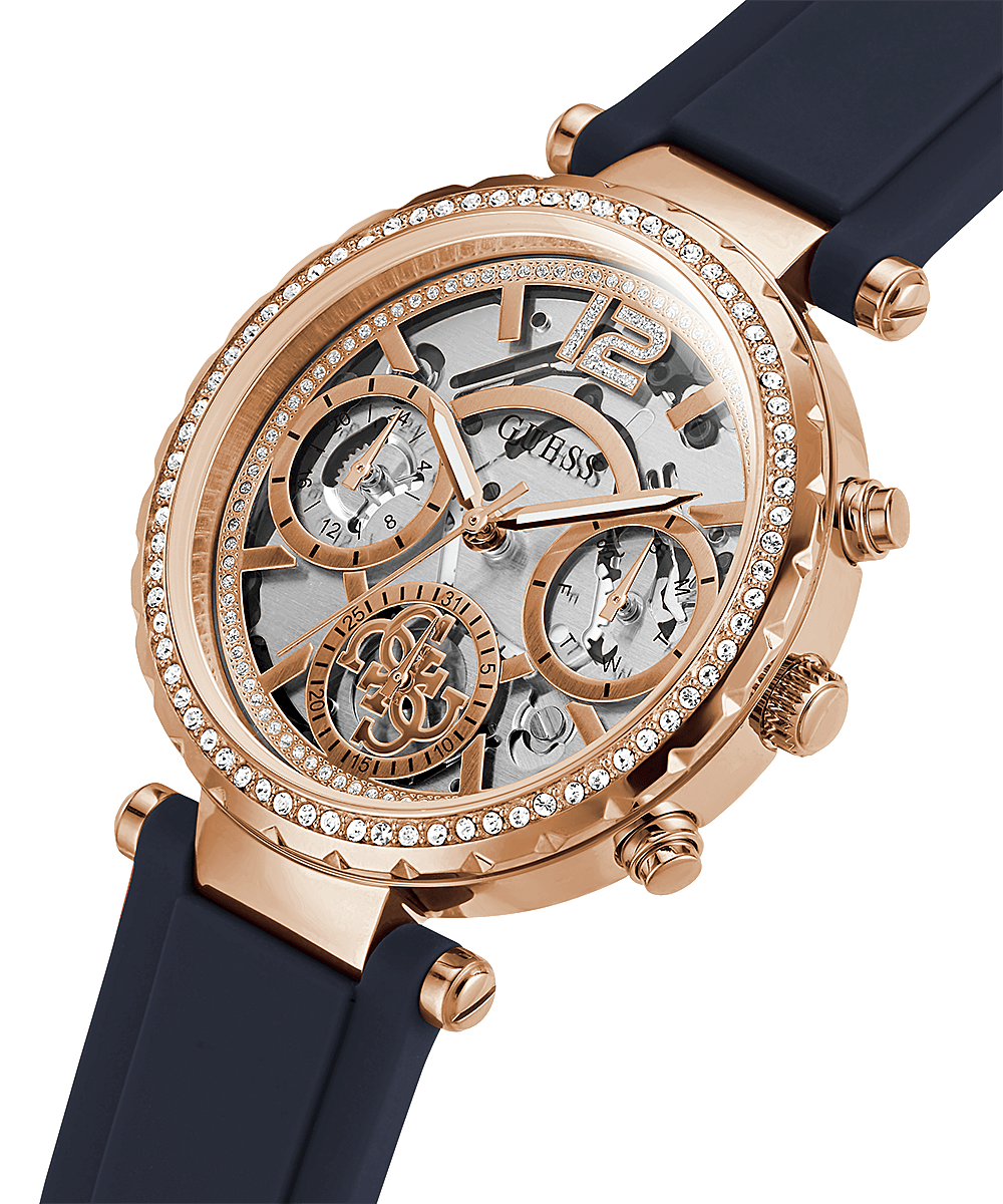 Guess Rose Gold Rubber Strap Women’s Watch GW0484L2 - Watch