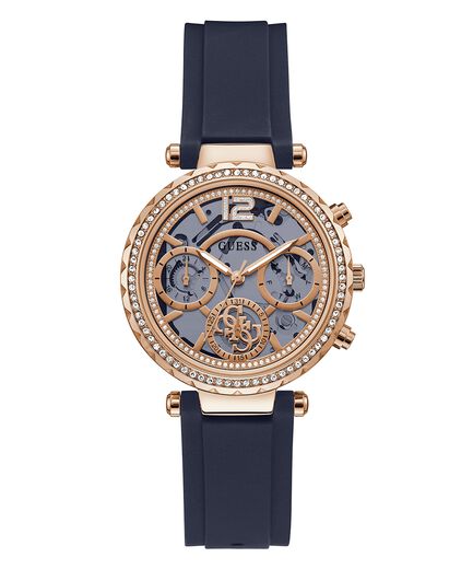 Guess Rose Gold Rubber Strap Women’s Watch GW0484L2 - Watch