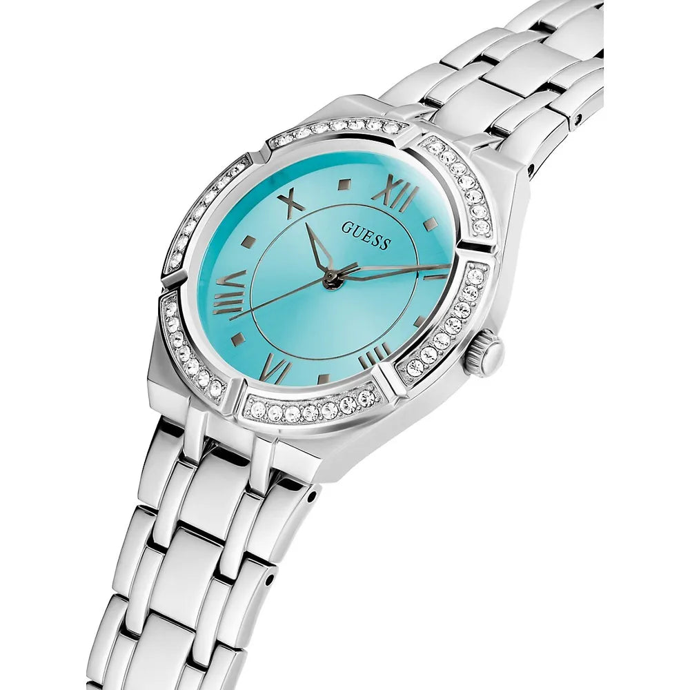 Guess Silver Cosmo Blue Dial Women’s Watch GW0033L7 - Watch