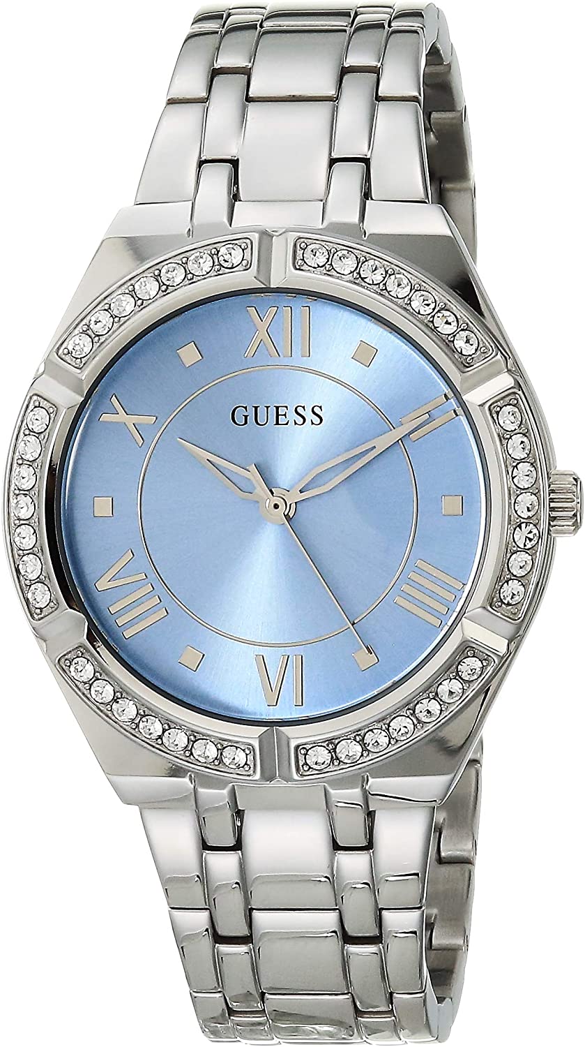 Guess Silver Tone Cosmo Blue Dial Women’s Watch GW0033L5 - Watch