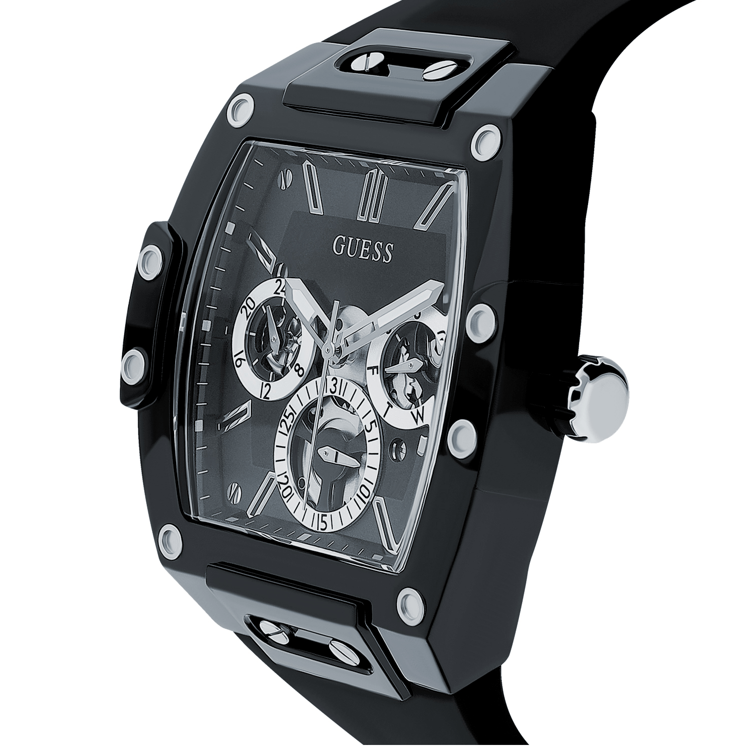 Guess Skeleton Black Dial Men’s Watch GW0203G3 - Watch
