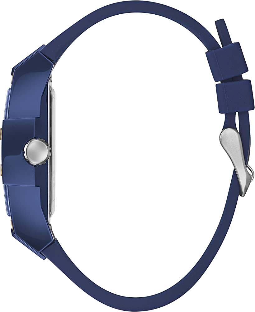 Guess Skeleton Dial Blue Silicone Men’s Watch GW0203G7 - Watch