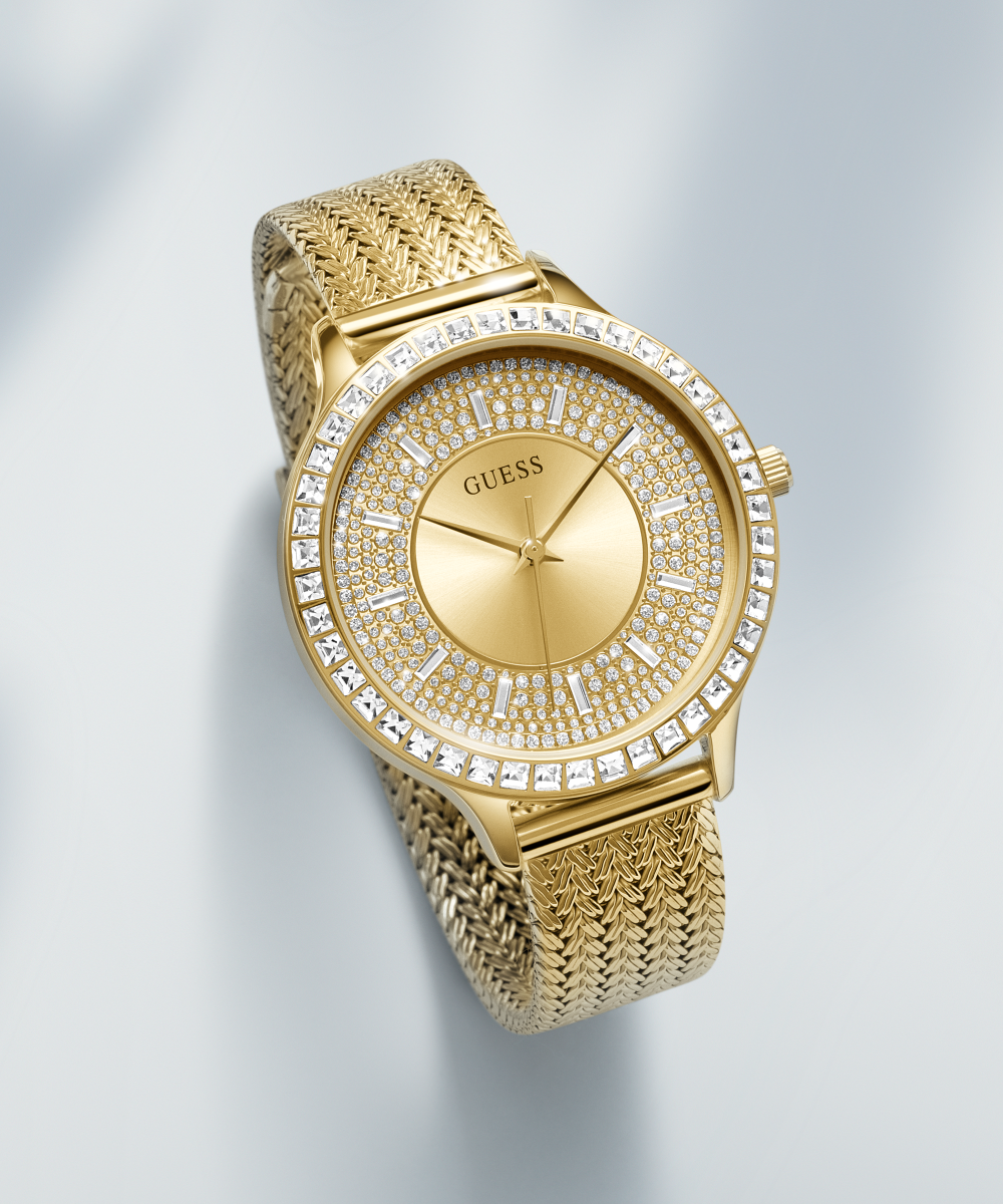 Guess Soiree Gold Tone Mesh Strap Women’s Watch GW0402L2 - Watch